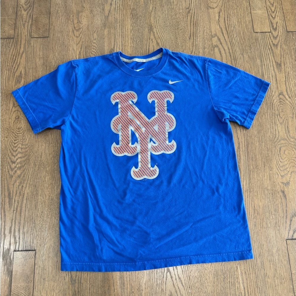 Nike New York Mets T Shirt Large Blue MLB Baseball Graphic Tee